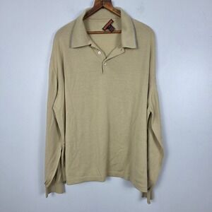 Bullock & Jones San Francisco Merino Wool Cashmere Silk Long Sleeve Polo XXL